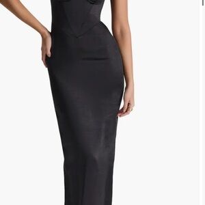 House of CB Strapless Black Dress